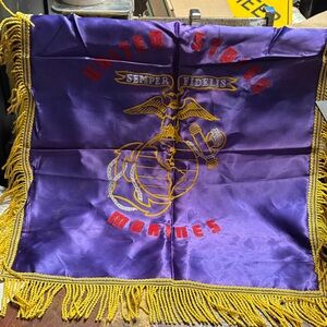 United States Marines Purple and Gold Banner
